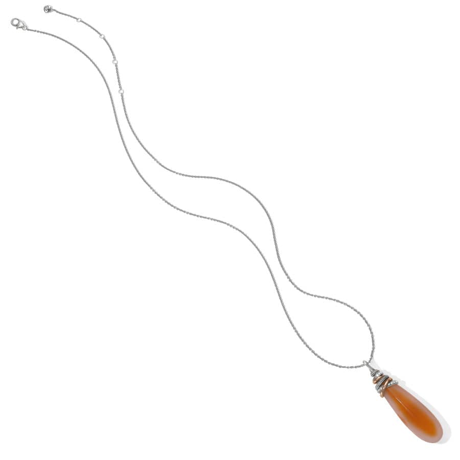 Neptune's Rings Pyramid Drop Carnelian Necklace orange 2