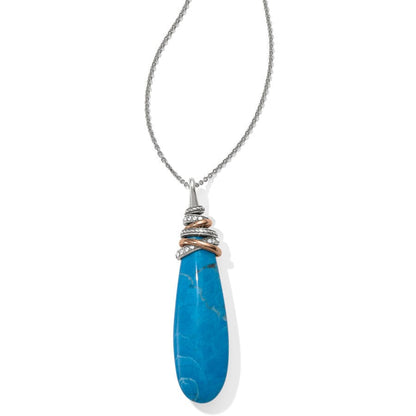 Neptune's Rings Pyramid Drop Turquoise Necklace