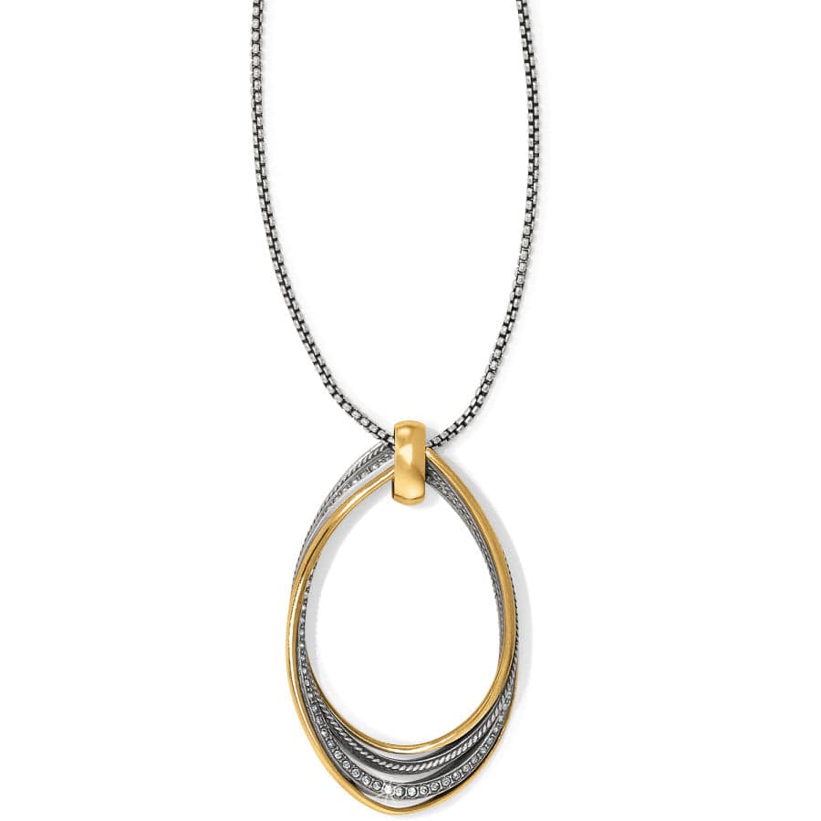 Neptune's Rings Twirl Convertible Pendant Necklace silver-gold 1