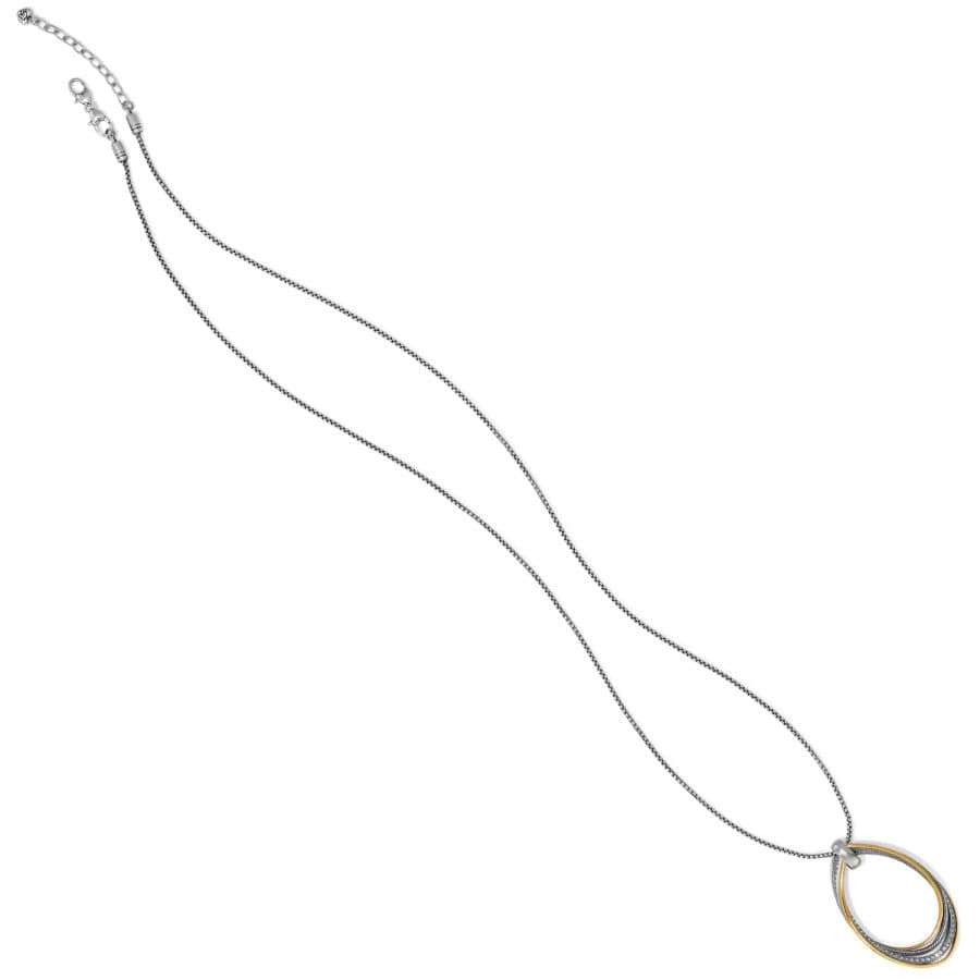 Neptune's Rings Twirl Convertible Pendant Necklace silver-gold 4