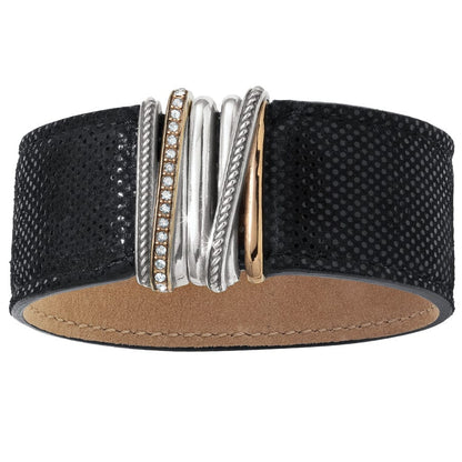 Neptune's Rings Wide Leather Bracelet