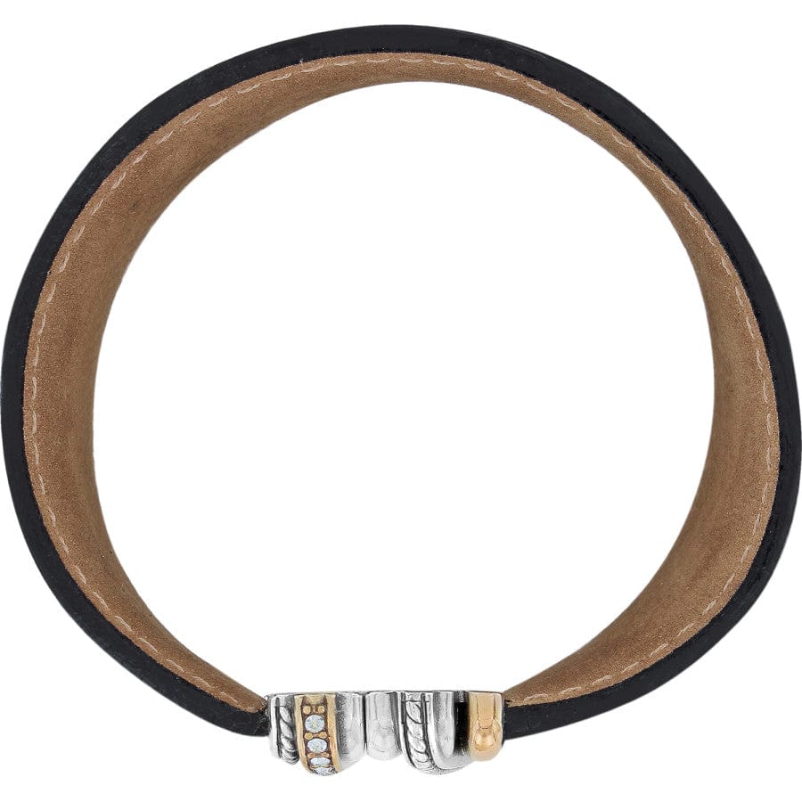 Neptune's Rings Wide Leather Bracelet