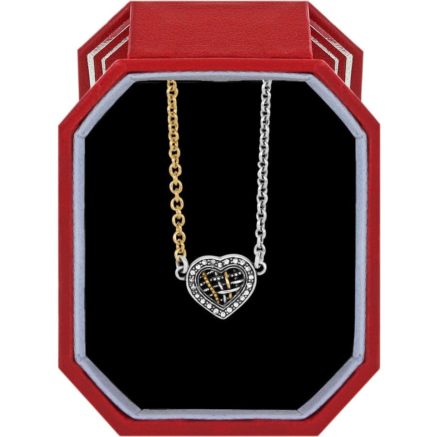 Neptune's Rings Woven Petite Heart Necklace Gift Box