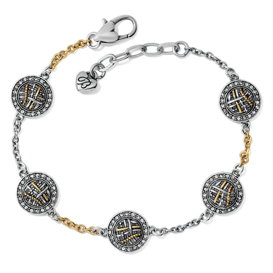 Neptune's Rings Woven Station Bracelet silver-gold 1