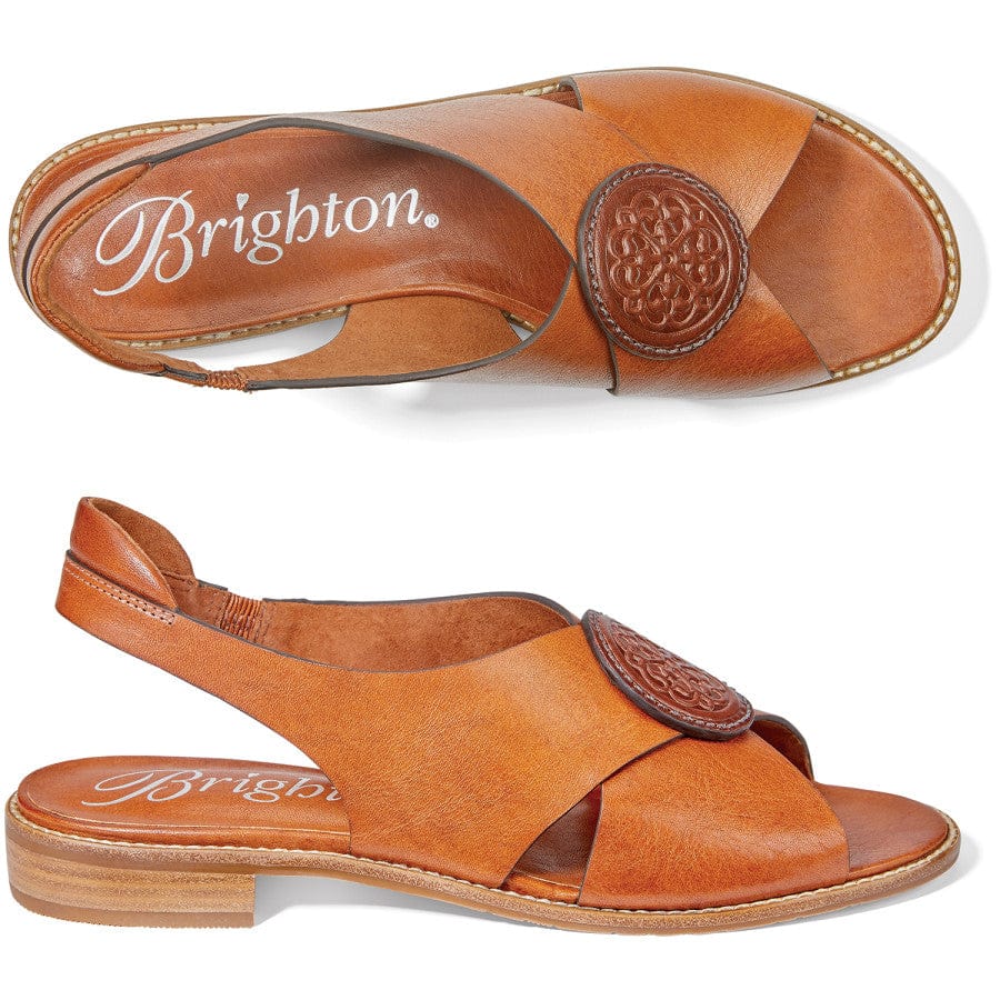 Nicole X Band Sling Sandals cognac 2