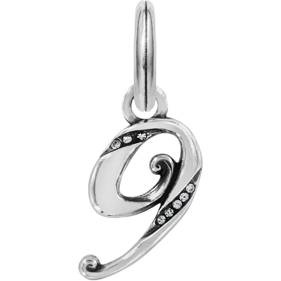 Number Charm silver 19