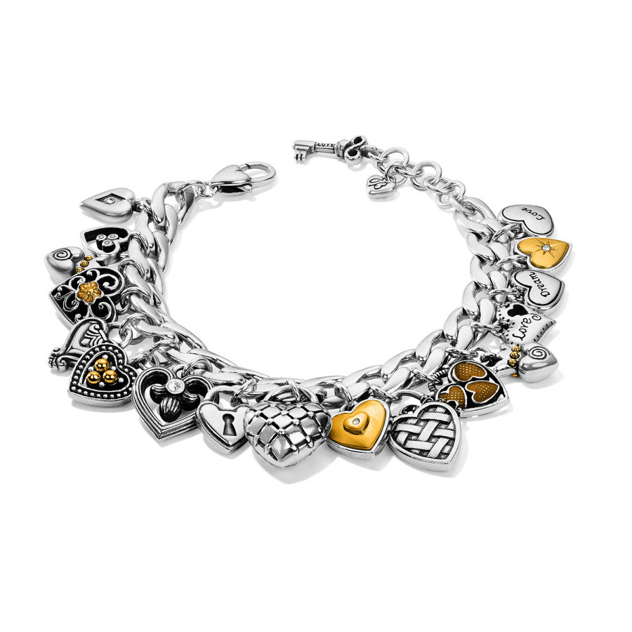 One Heart Charm Bracelet in silver-gold