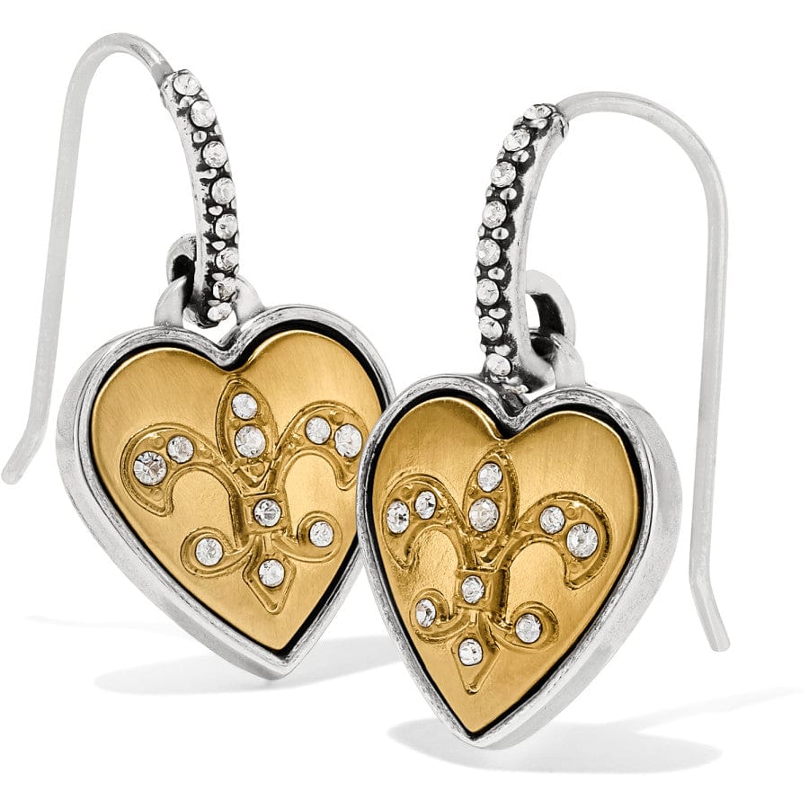 One Heart French Wire Earrings silver-gold 1