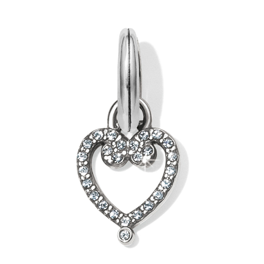 Open Heart Charm silver 1