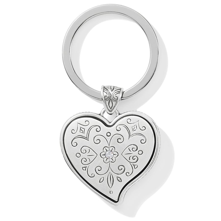 Ornate Heart Key Fob silver 2