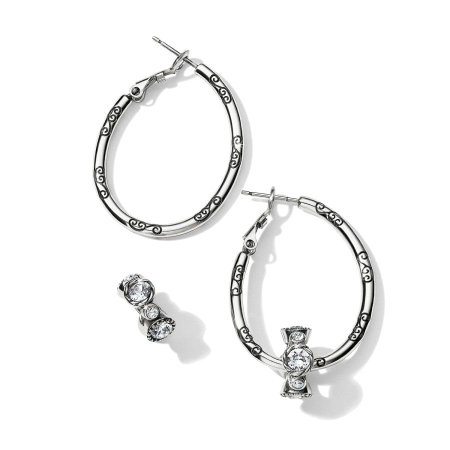 Oval Hoop Charm Earrings Brighton