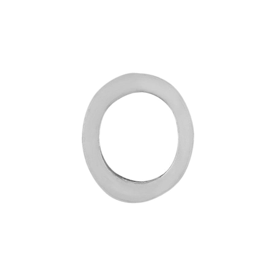 Oval Stone Spacer silver-red 2