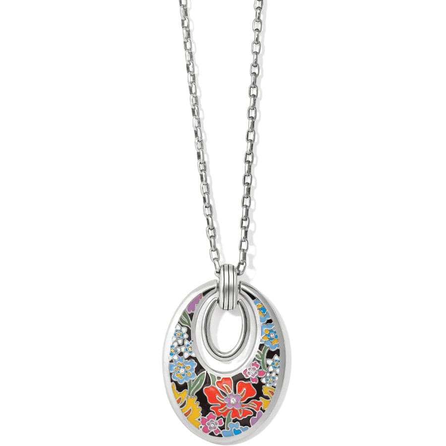 Painted Poppies Short Necklace silver-multi 1