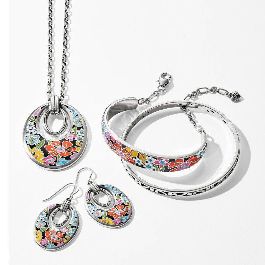 Painted Poppies Short Necklace silver-multi 3