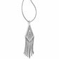 Pebble Disc Convertible Fringe Necklace