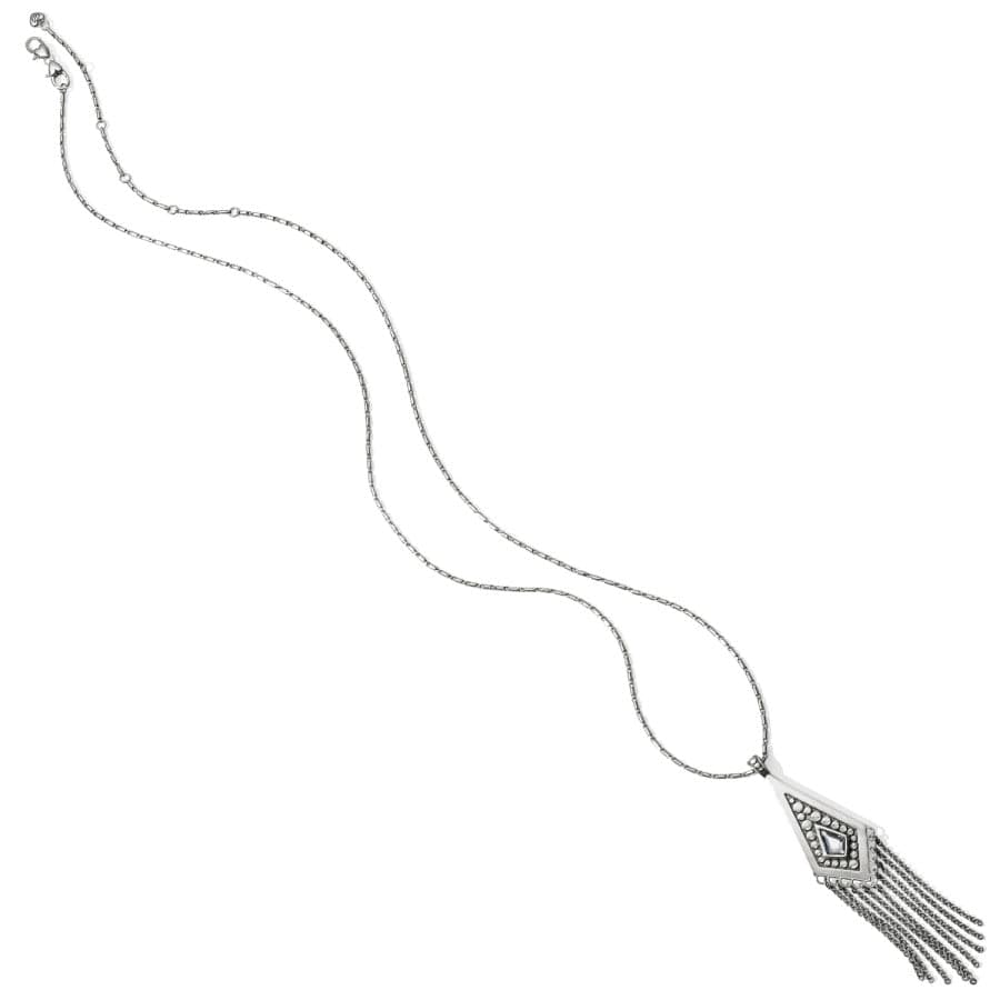 Pebble Disc Convertible Fringe Necklace