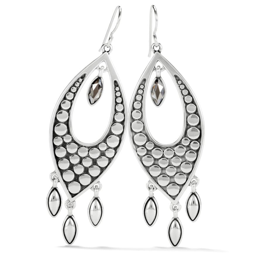 Pebble Disc Marquise Statement French Wire Earrings silver-silver-shade 1