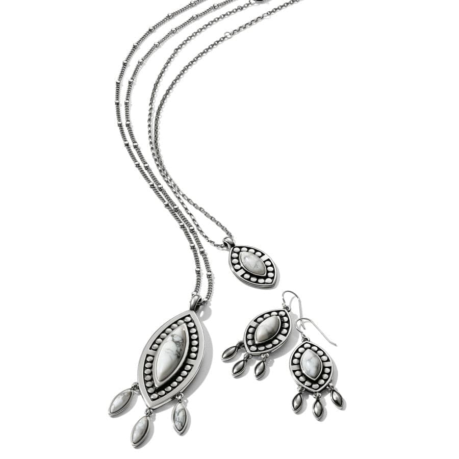 Pebble Dot Dream Howlite Convertible Necklace silver-white 4