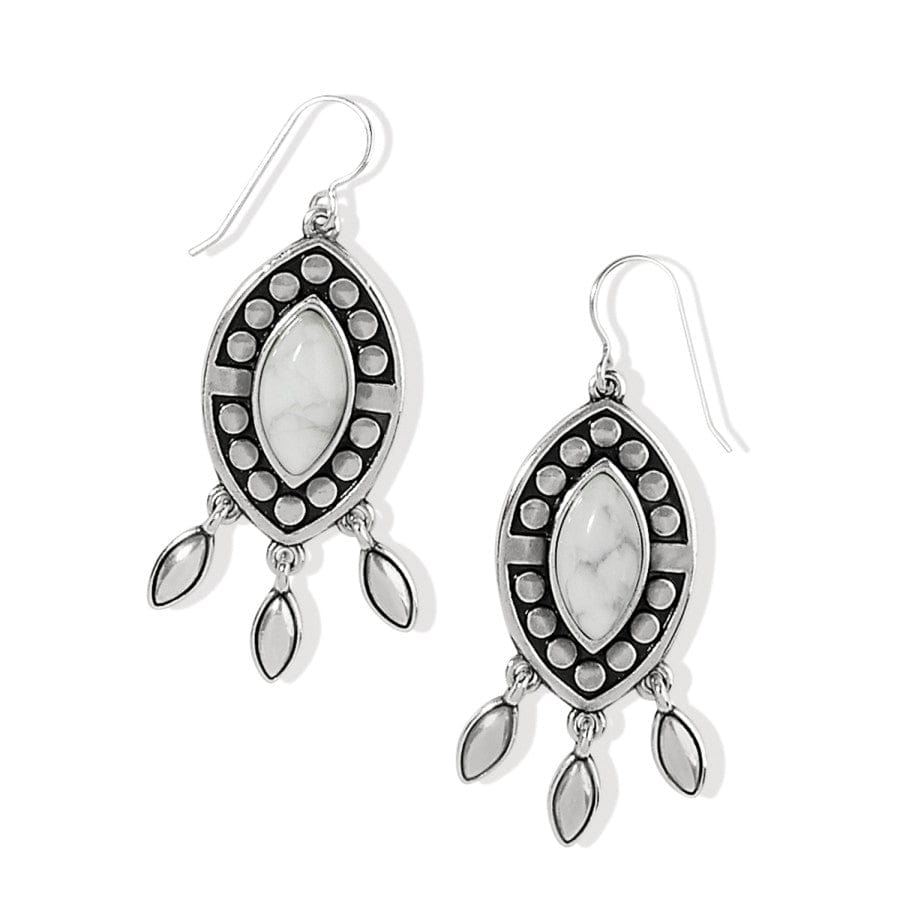 Pebble Dot Dream Howlite French Wire Earrings silver-white 1