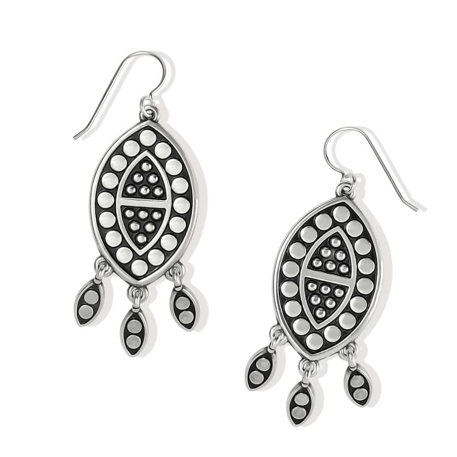 Pebble Dot Dream Howlite French Wire Earrings silver-white 2