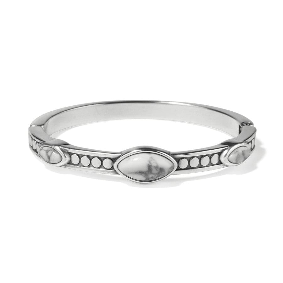 Pebble Dot Dream Howlite Hinged Bangle silver-white 1