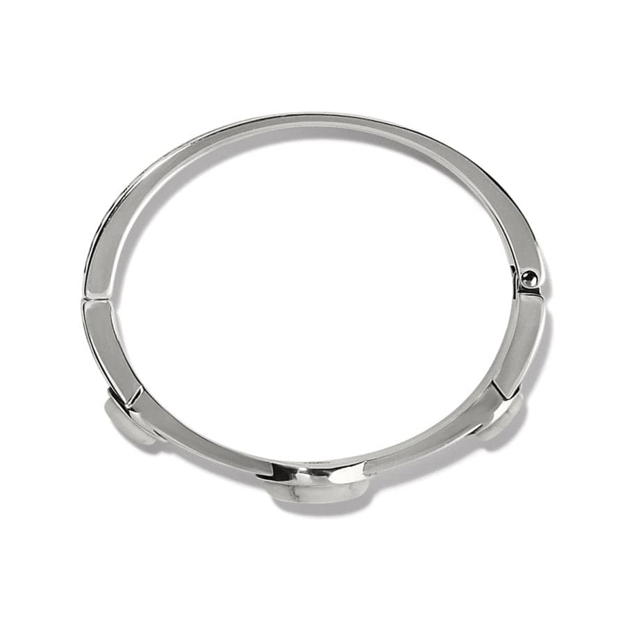 Pebble Dot Dream Howlite Hinged Bangle silver-white 2