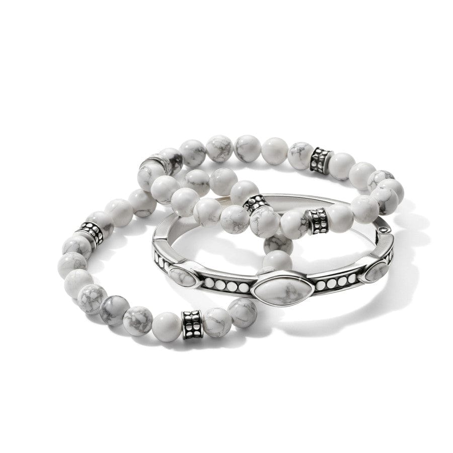 Pebble Dot Dream Stretch Bracelet silver-white 3