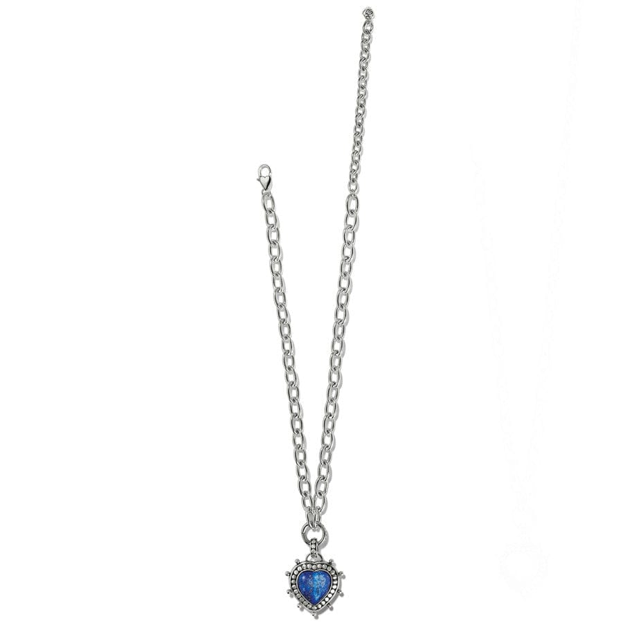 Pebble Dot Hati Lapis Heart Necklace silver-blue 2