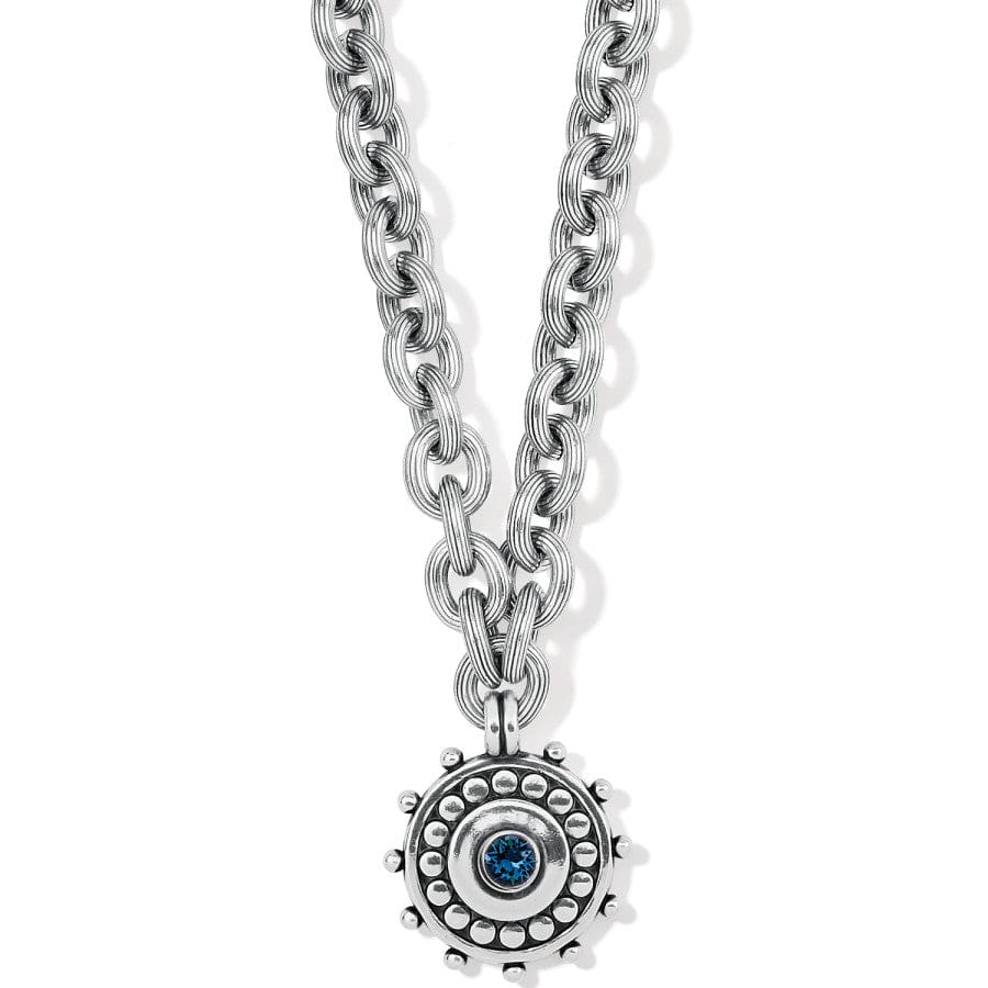 Pebble Dot Medali Reversible Collar Necklace silver-blue 4