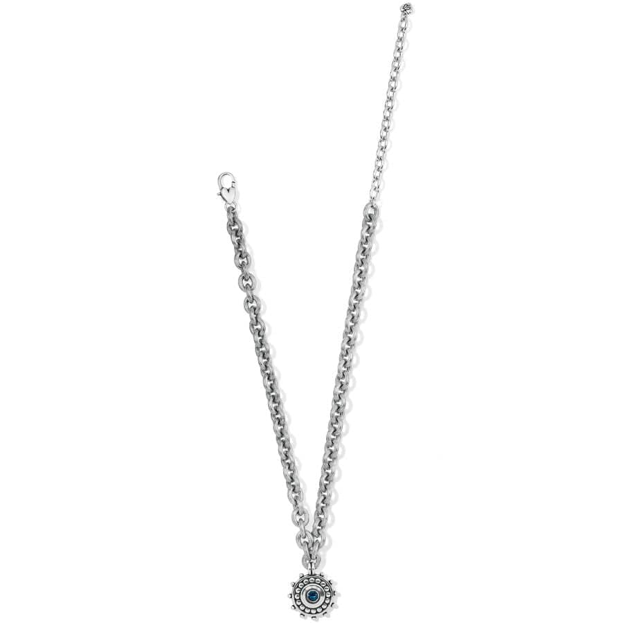 Pebble Dot Medali Reversible Collar Necklace silver-blue 6