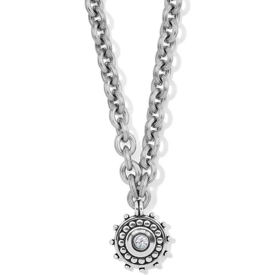Pebble Dot Medali Reversible Collar Necklace silver 8