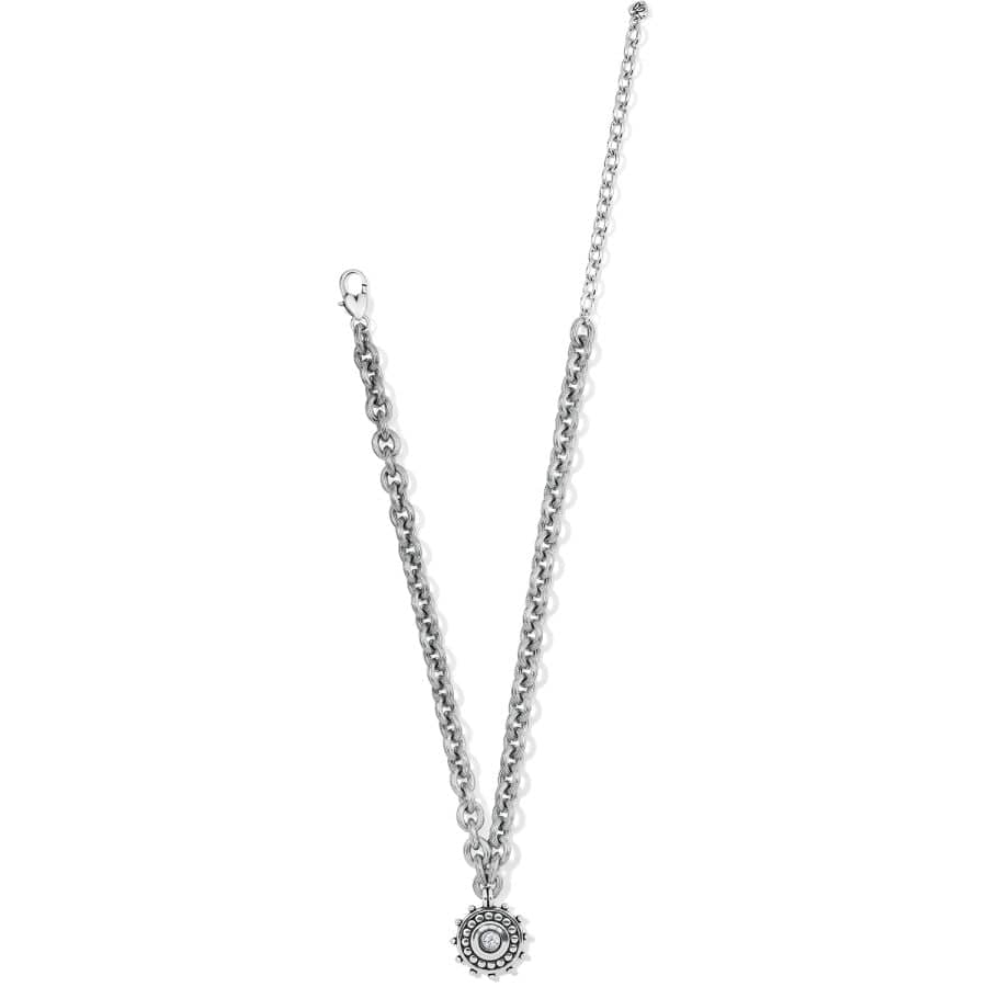 Pebble Dot Medali Reversible Collar Necklace silver 9