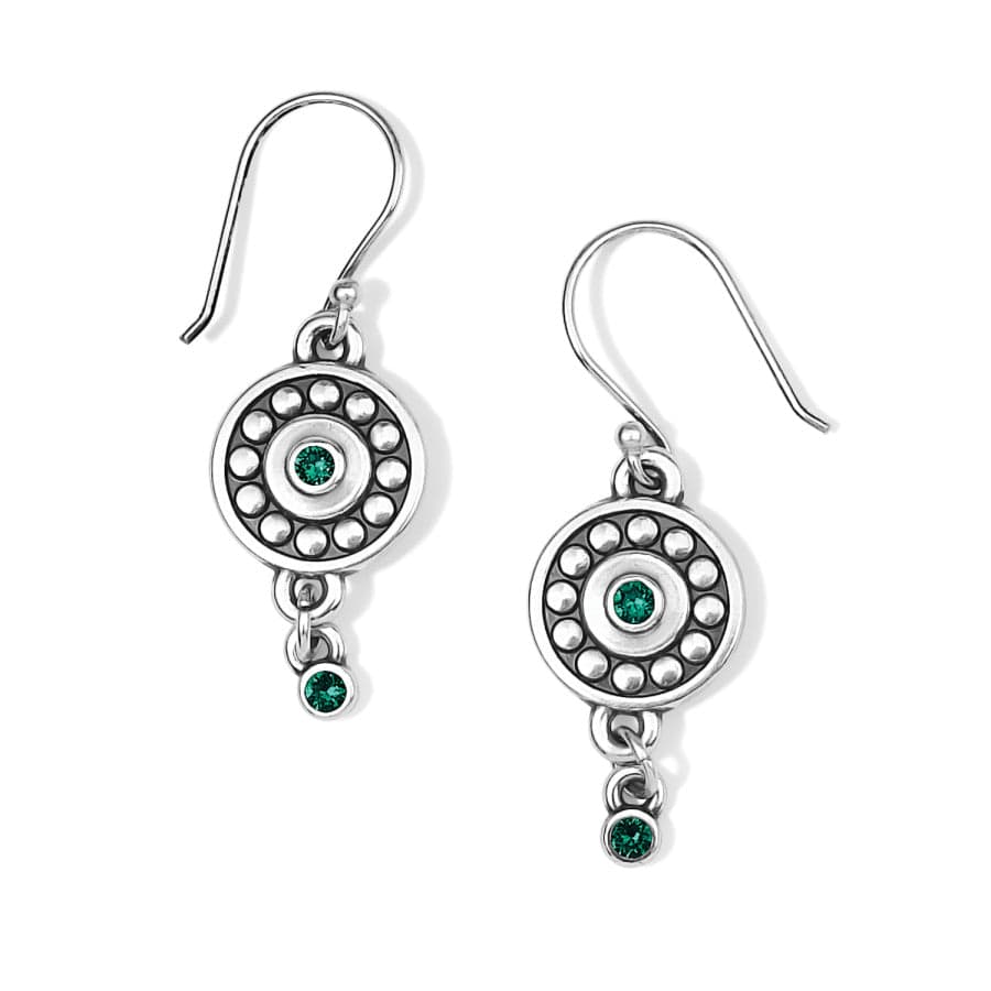 Pebble Dot Medali Reversible French Wire Earrings may-emerald 1