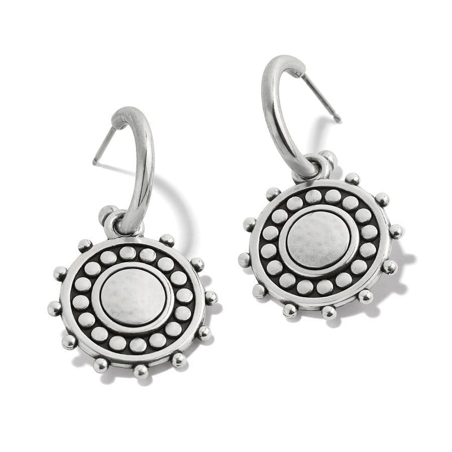 Pebble Dot Medali Reversible Hoop Earrings silver-black 2