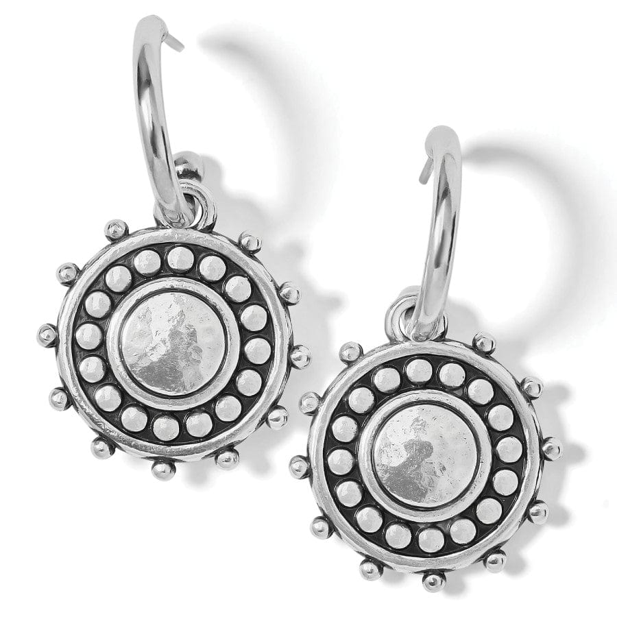 Pebble Dot Medali Reversible Hoop Earrings silver 4