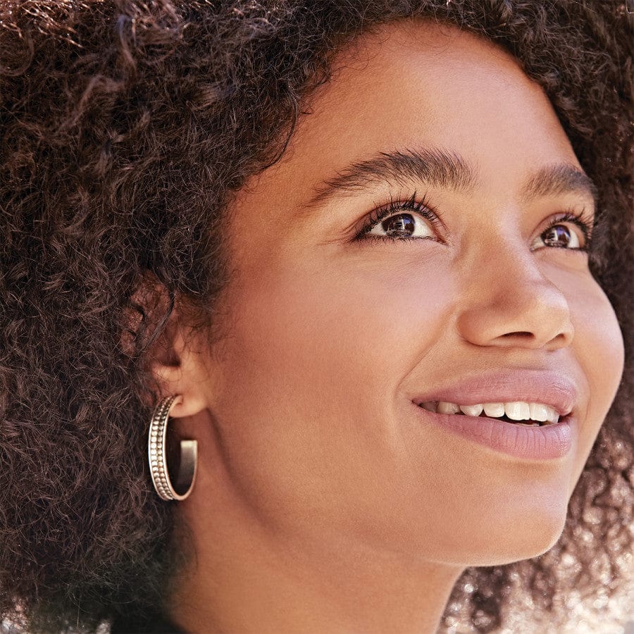 Pebble Dot Medium Hoops silver 2