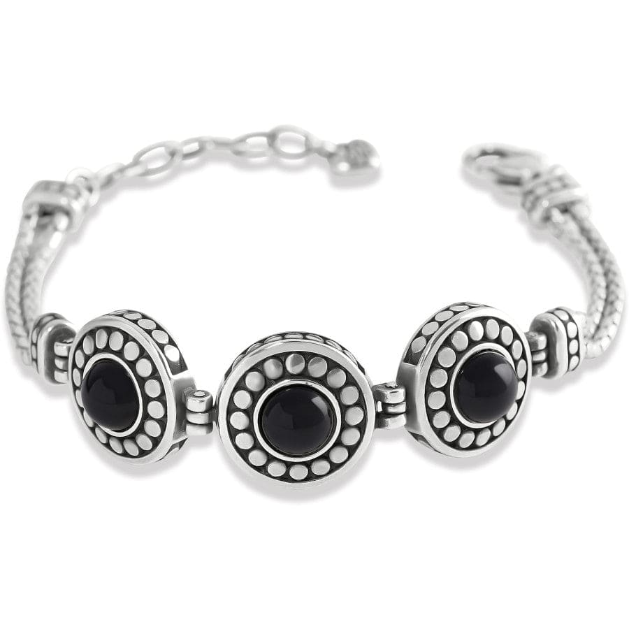 Pebble Dot Onyx Cabochon Reversible Bracelet black-gold 1