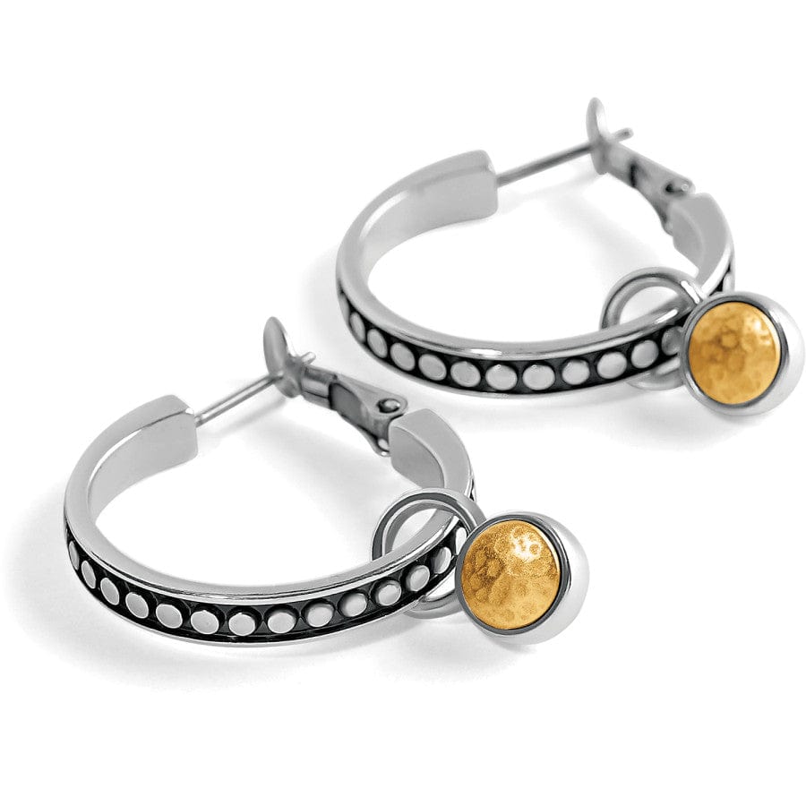 Pebble Dot Onyx Reversible Hoop Earrings gold-black 2