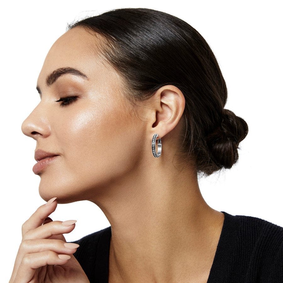 Pebble Dot Onyx Reversible Hoop Earrings gold-black 5