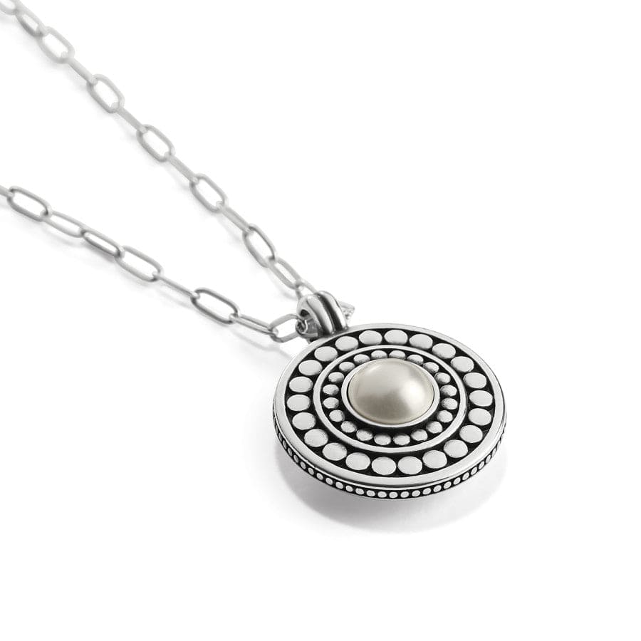 Pebble Dot Pearl Reversible Necklace silver-pearl 3