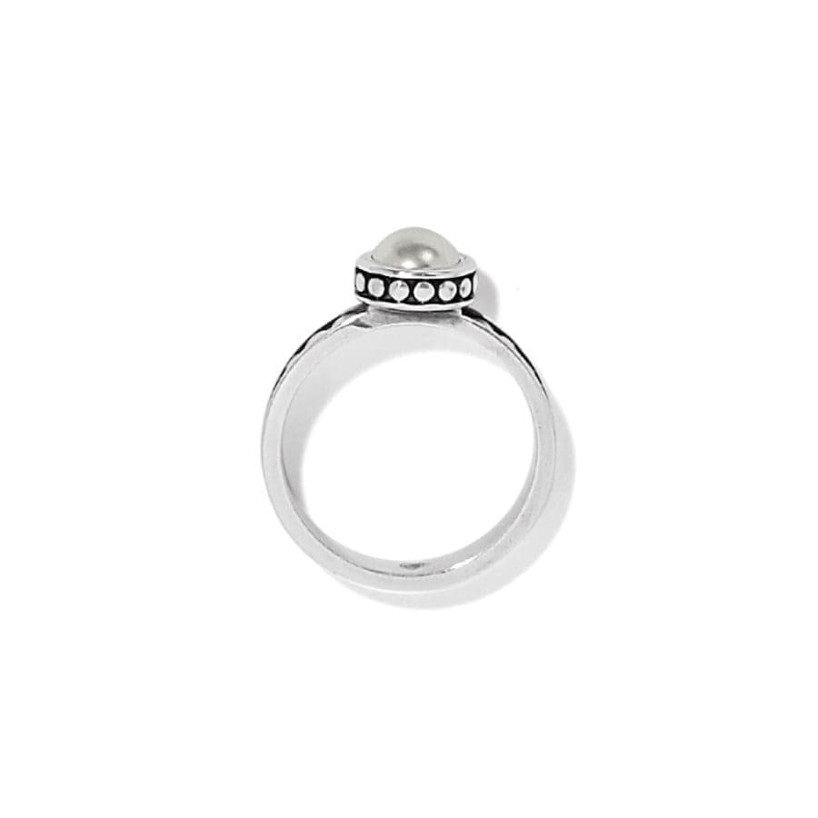 Pebble Dot Pearl Slim Band Ring silver-pearl 2