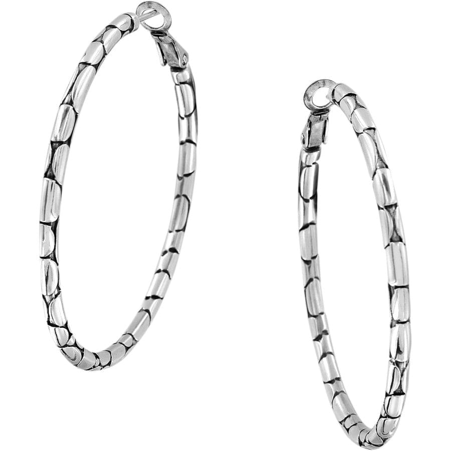 Pebble Large Hoop Earrings silver 1