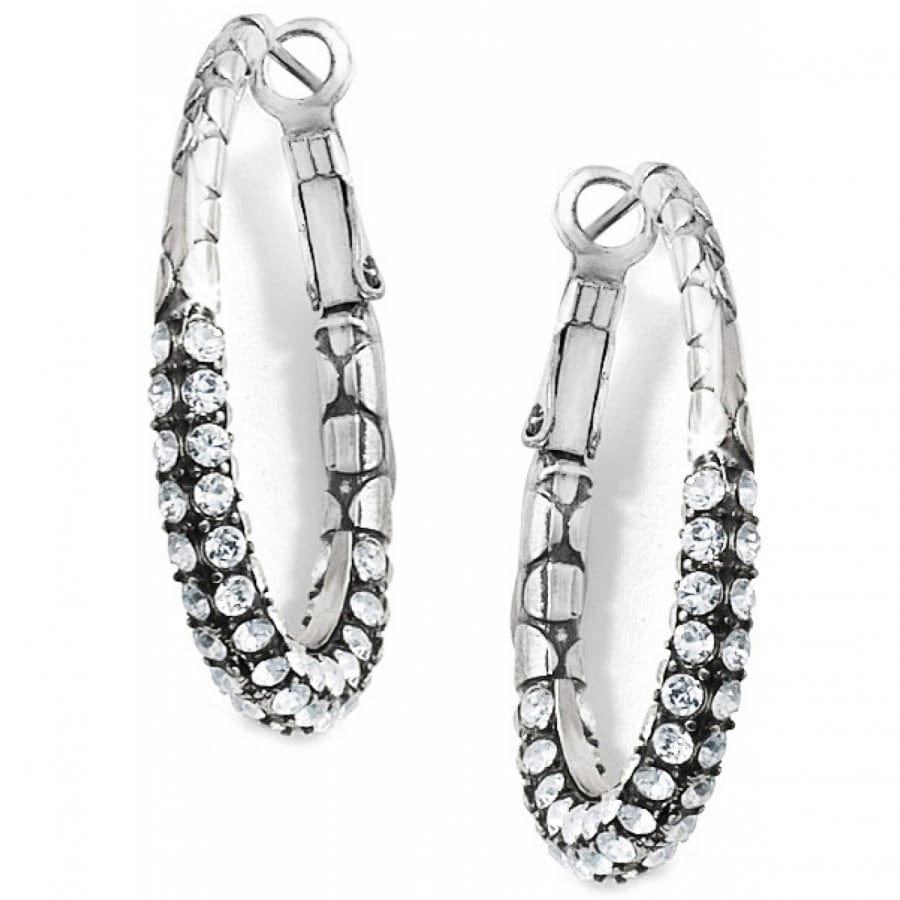 Pebble Pave Hoop Earrings silver 1