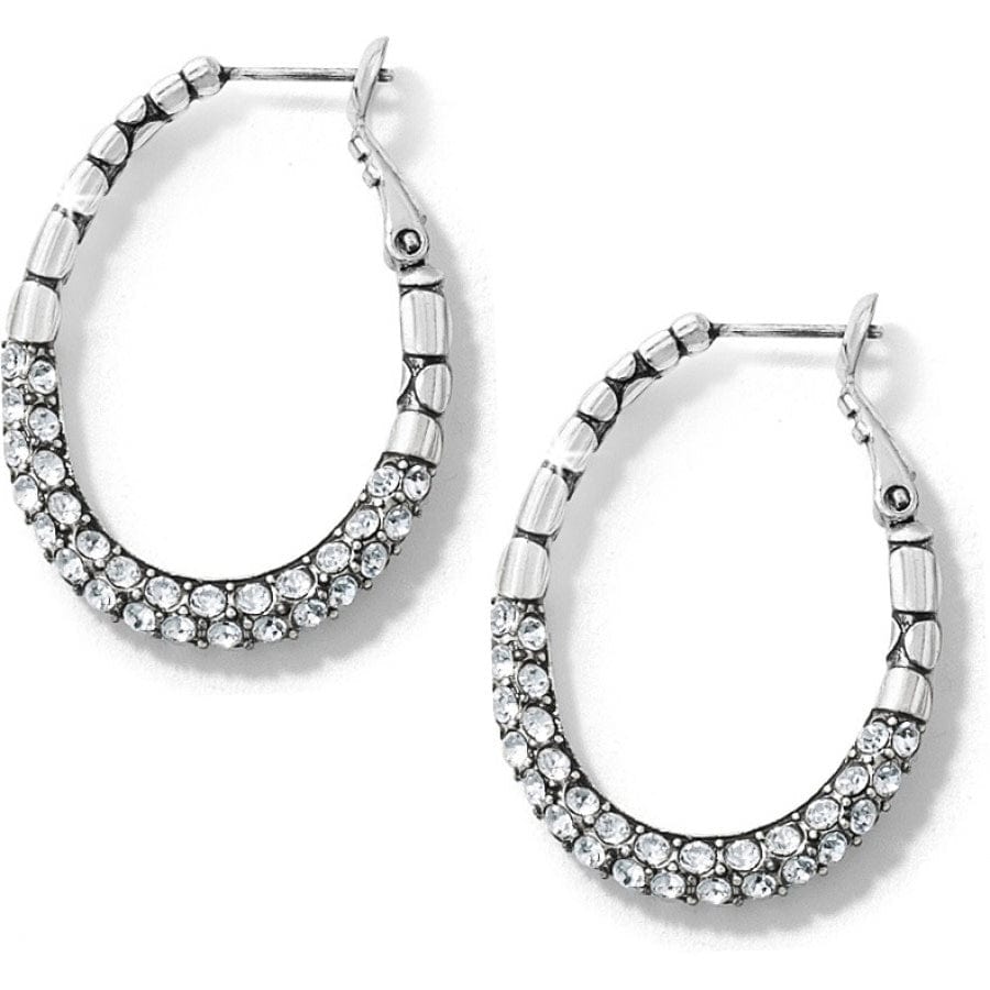 Pebble Pave Hoop Earrings silver 2