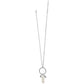 Pebble Pearl Charm Ring Necklace