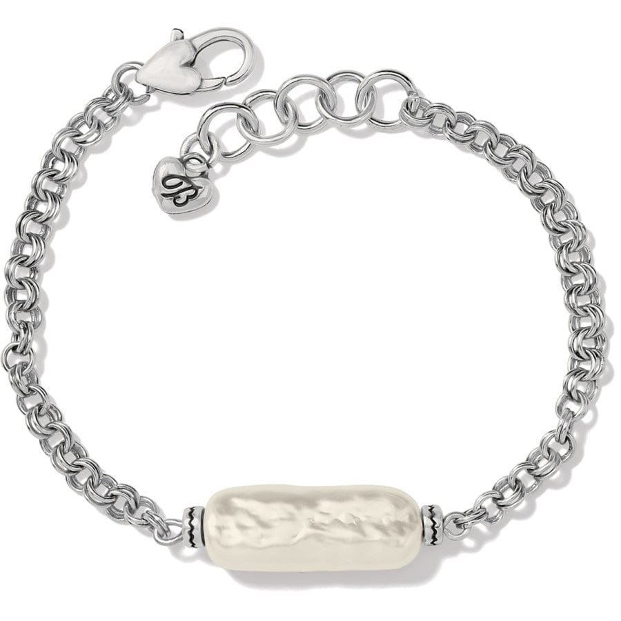 Pebble Pearl Double Link Bracelet silver-pearl 1