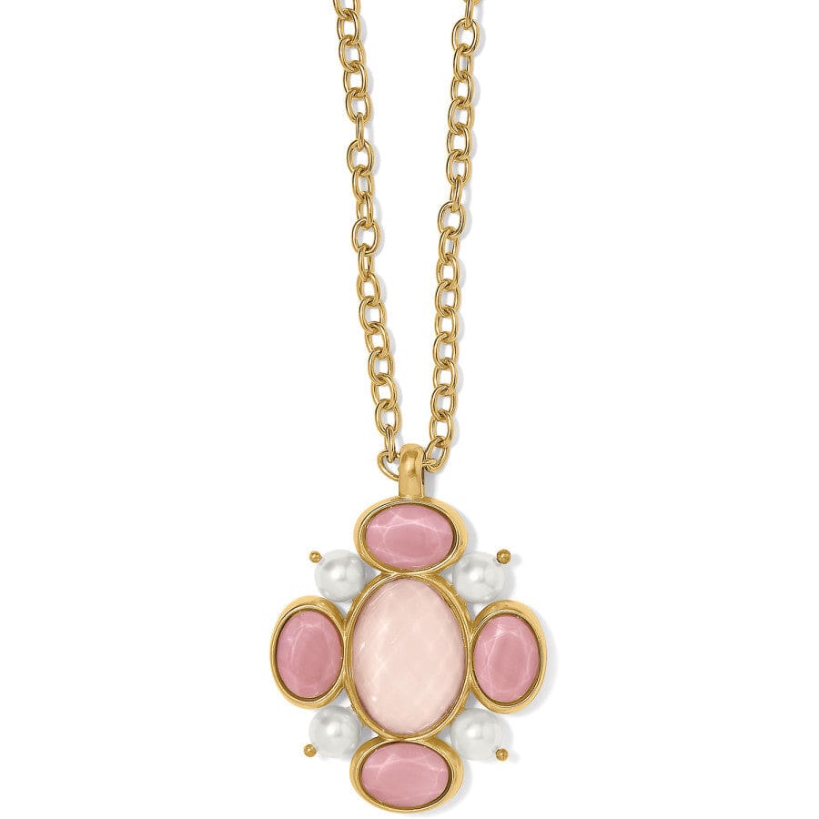 Pink Moon Pendant Long Necklace gold-pink 1