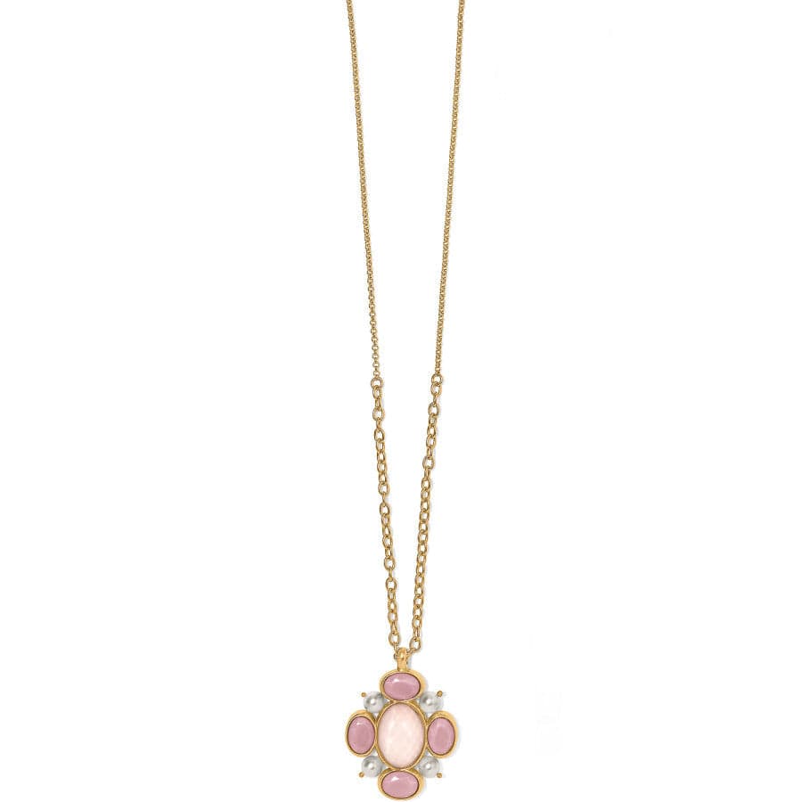 Pink Moon Pendant Long Necklace gold-pink 2