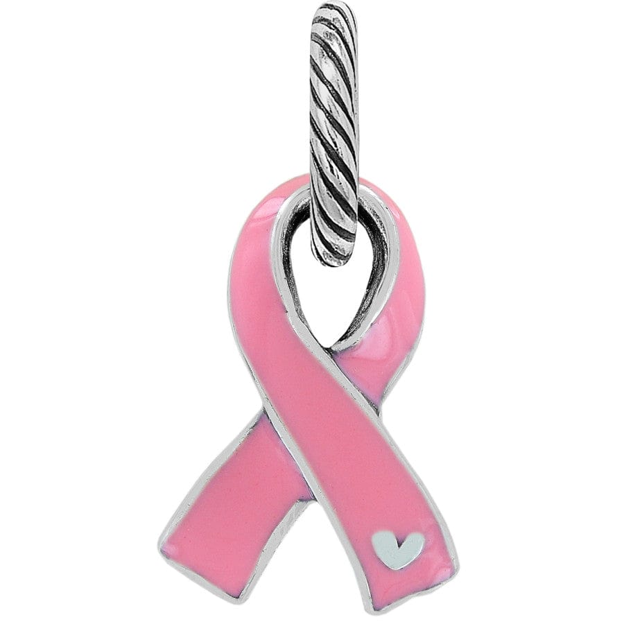 Pink Ribbon Charm silver-pink 1