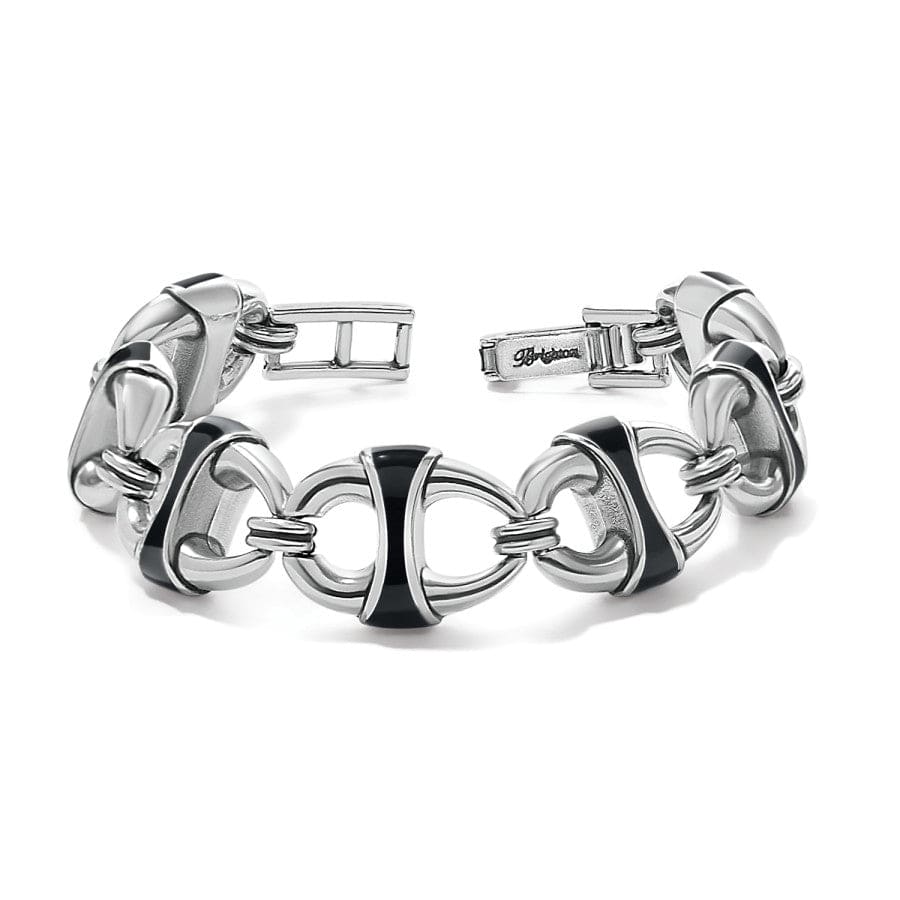 Portofino Link Reversible Large Bracelet silver-black 1